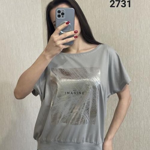 Футболка FSN (48-54) 2731 grey (лето) FSN 2731 grey