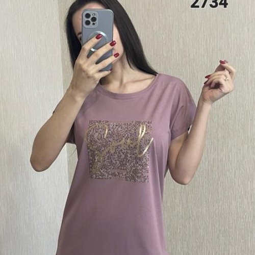 Футболка FSN (46-52) 2734 lilac (лето) FSN 2734 lilac