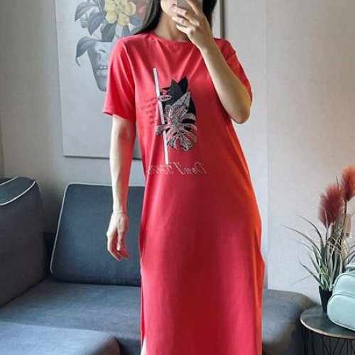 Платье FSN (44-48) 3061 coral (лето) FSN 3061 coral
