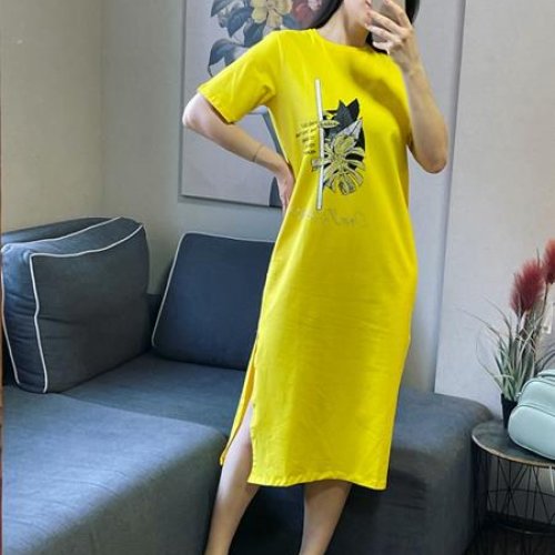 Платье FSN (44-48) 3061 yellow (лето) FSN 3061 yellow