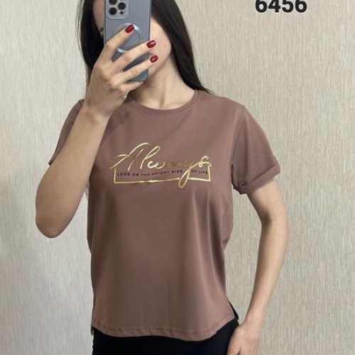 Футболка FSN (42-48) 6465 brown (лето) FSN 6465 brown
