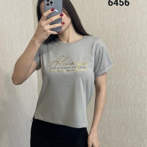 Футболка FSN (42-48) 6465 grey (лето) FSN 6465 grey