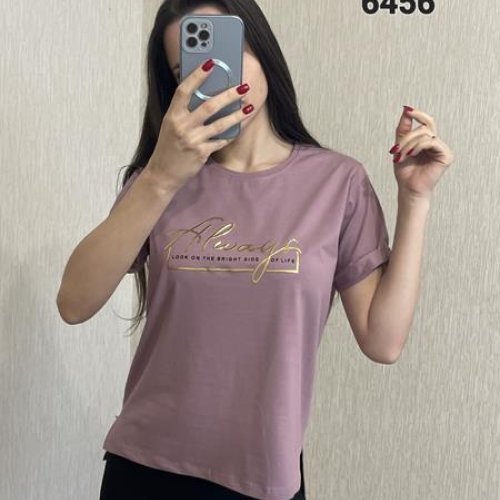 Футболка FSN (42-48) 6465 lilac (лето) FSN 6465 lilac