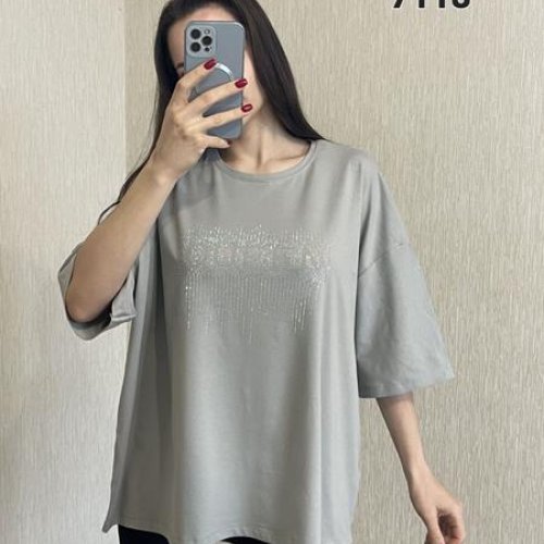 Футболка FSN (54-60) 7118 grey (лето) FSN 7118 grey