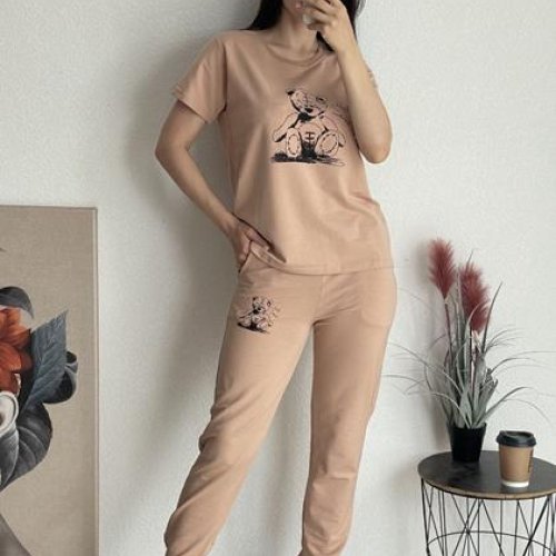 Костюм спорт FSN (42-48) 3026 beige (лето) FSN 3026 beige