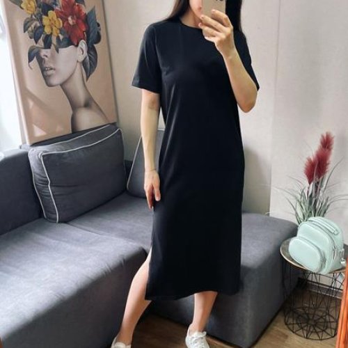 Платье FSN (44-48) 3055 black (лето) FSN 3055 black