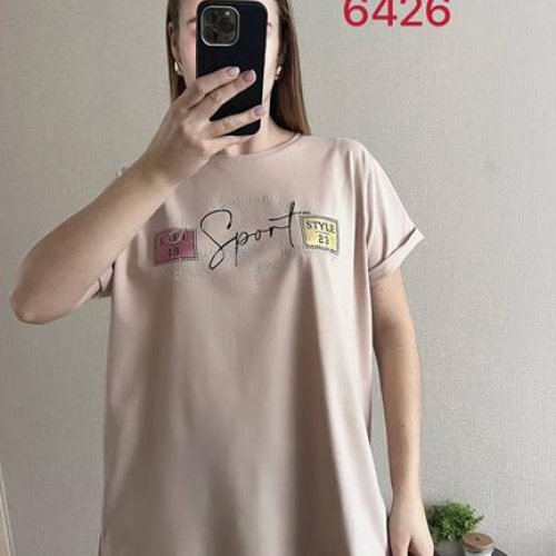 Футболка FSN (48-54) 6426 beige (лето) FSN 6426 beige