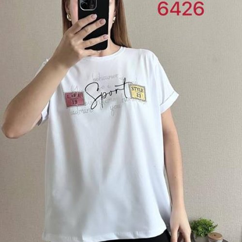 Футболка FSN (48-54) 6426 white (лето) FSN 6426 white