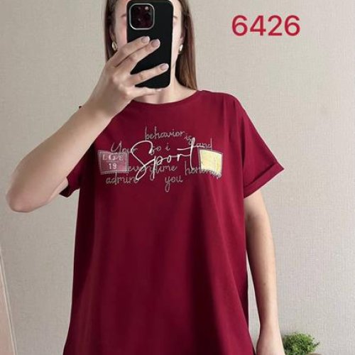 Футболка FSN (48-54) 6426 wine (лето) FSN 6426 wine