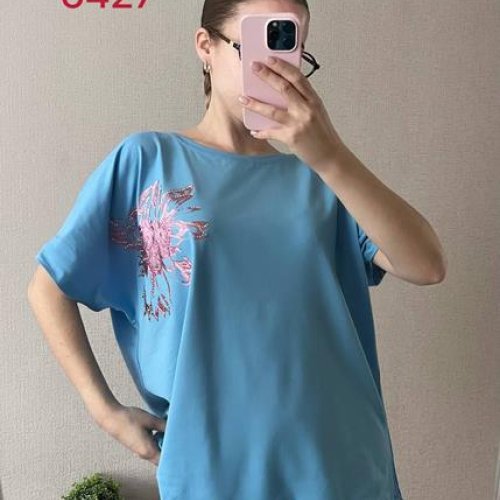Футболка FSN (52-58) 6427 l.blue (лето) FSN 6427 l.blue