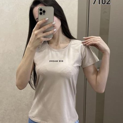 Футболка FSN (42-48) 7102 beige (лето) FSN 7102 beige