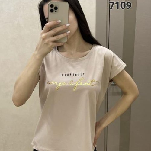 Футболка FSN (44-50) 7109 beige (лето) FSN 7109 beige