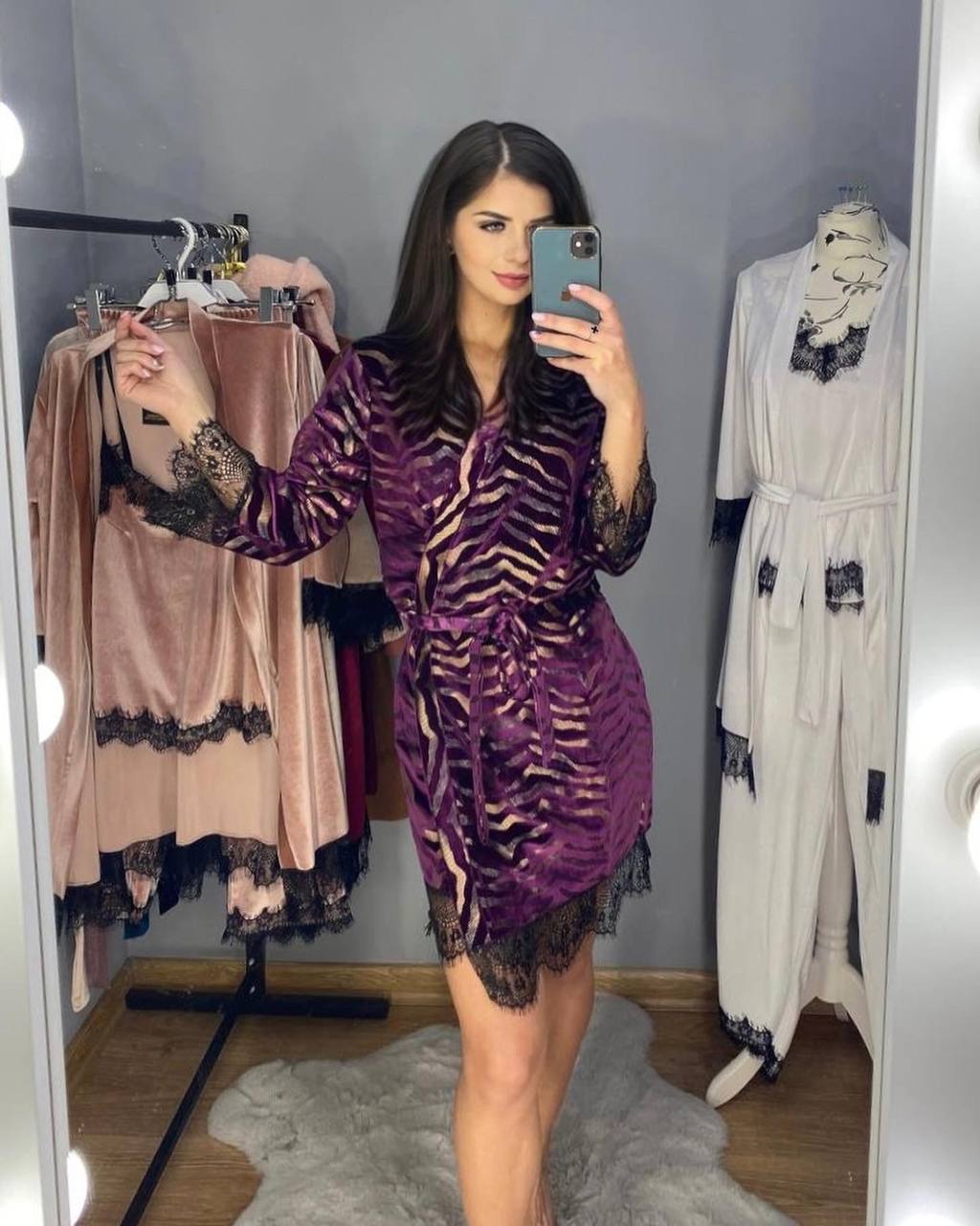 Халат Gull (42-48) Золотце purple (лето)