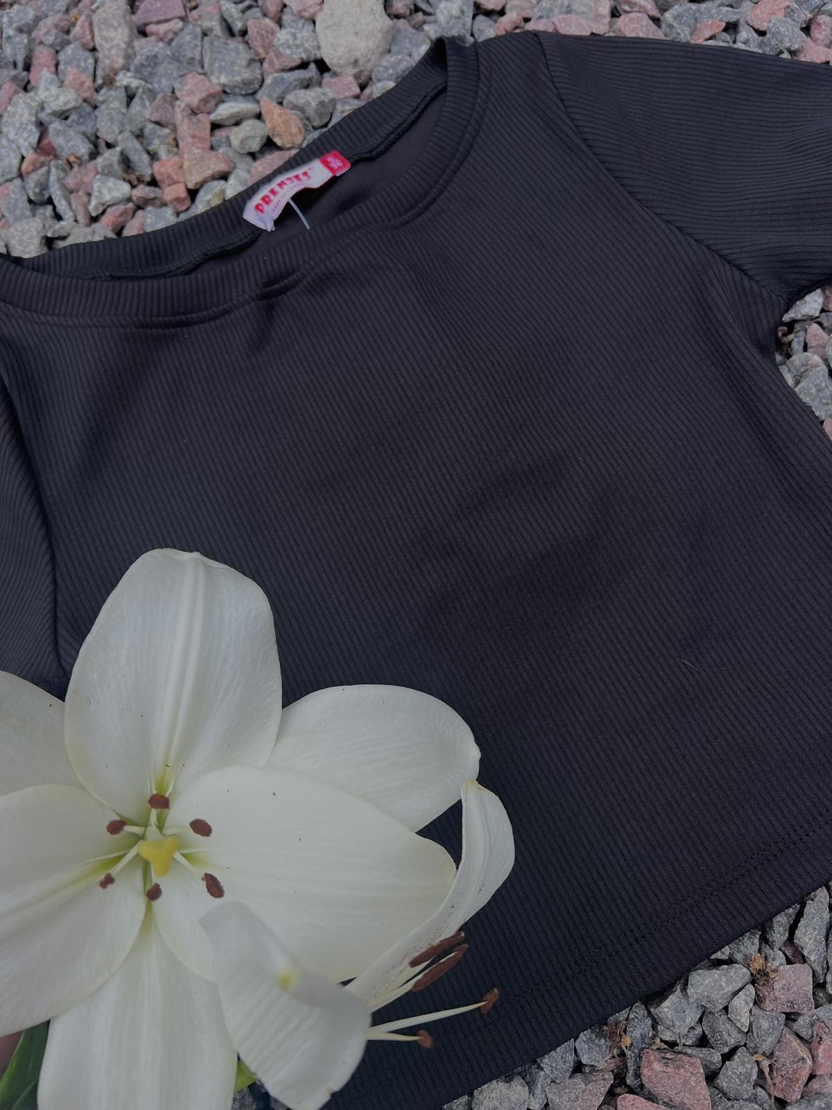 Топ Prenses (S-2XL) 1018 black (лето)