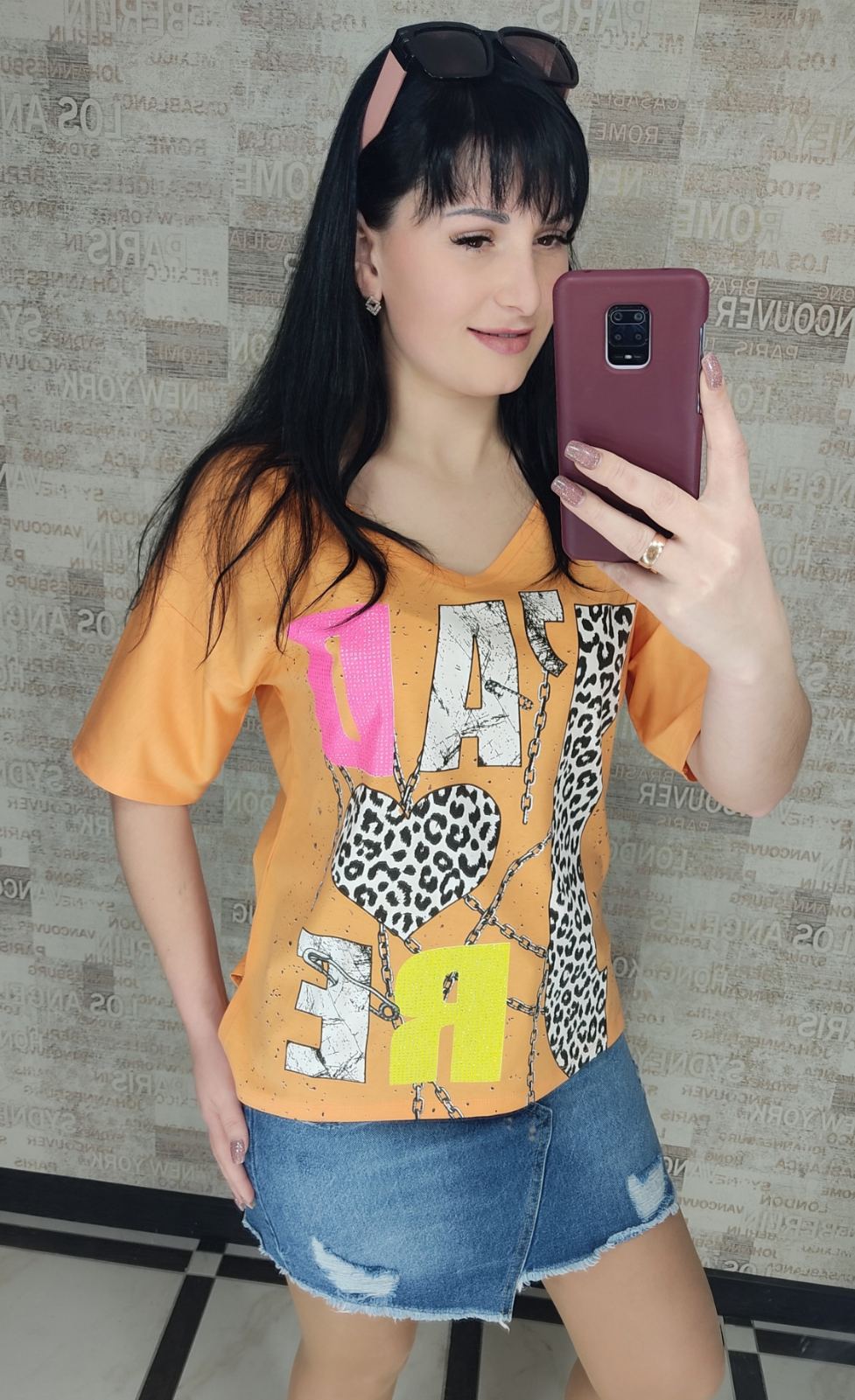Футболка Shipi (S-L) 022 orange (лето)