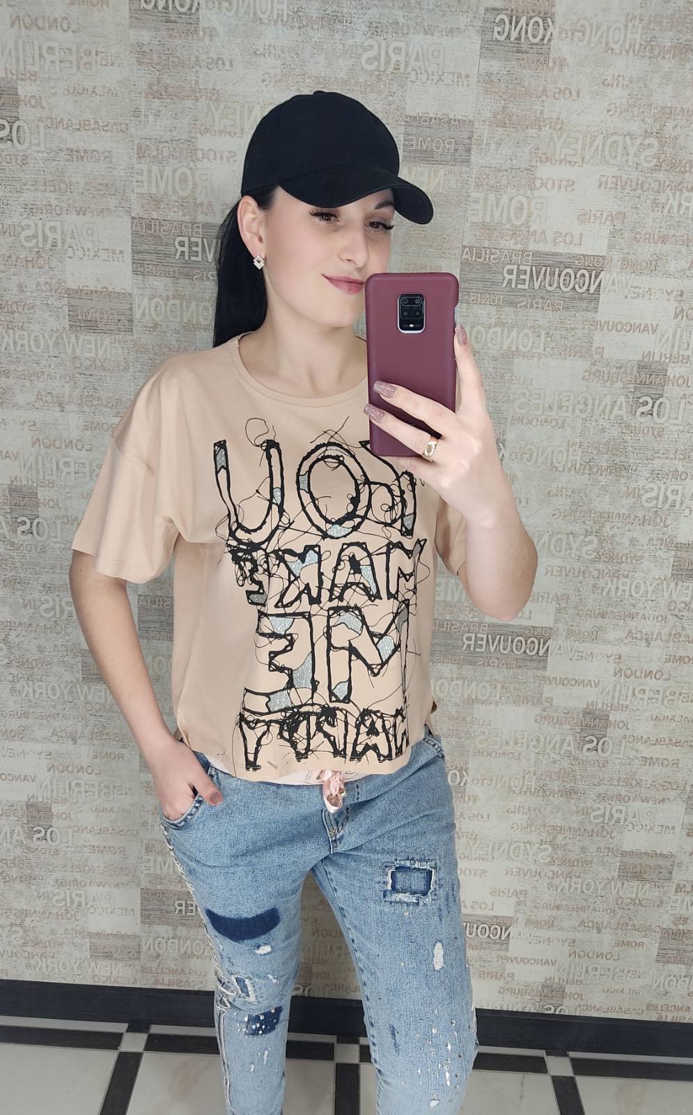 Футболка Shipi (S-L) 0 beige (лето)