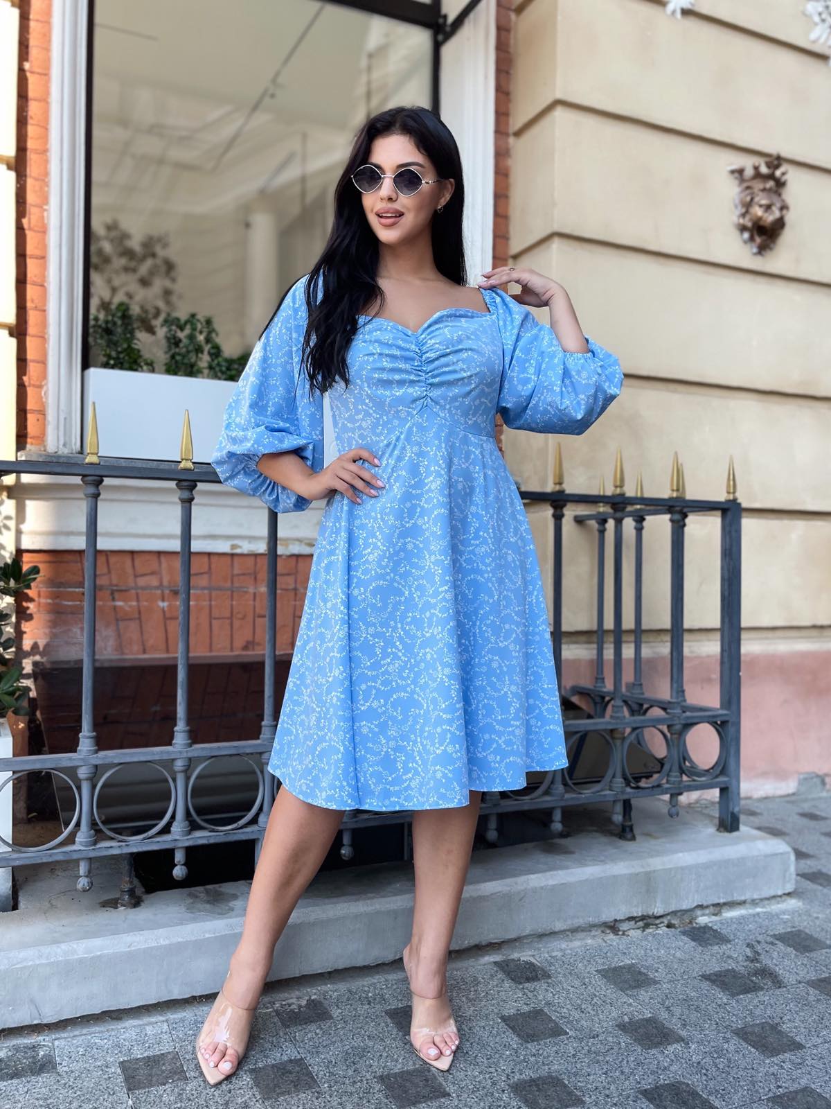 Платье Arina (42-56) 1383-1 l.blue (деми)