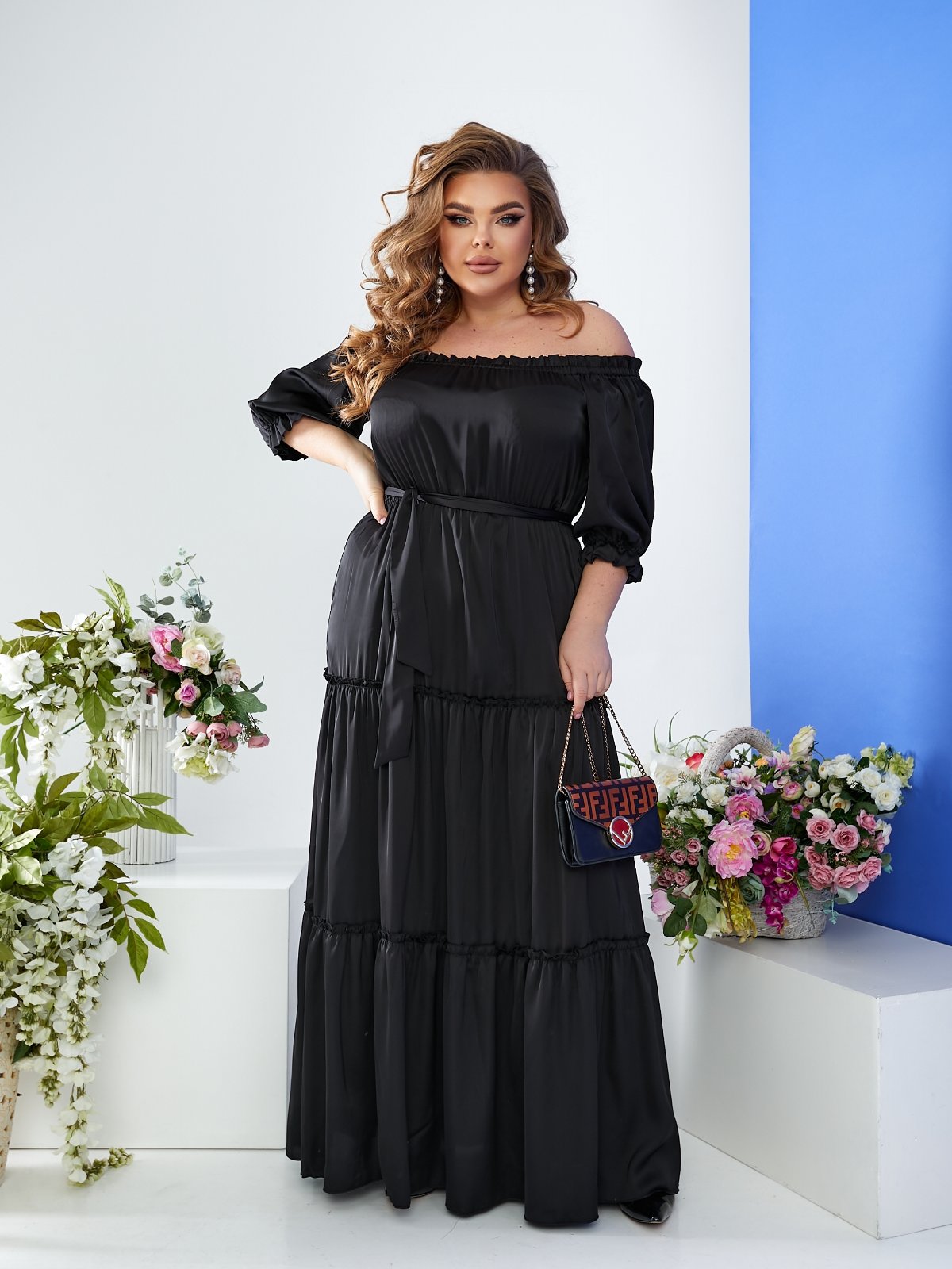 Платье KIT (S-3XL) 230 black (лето)
