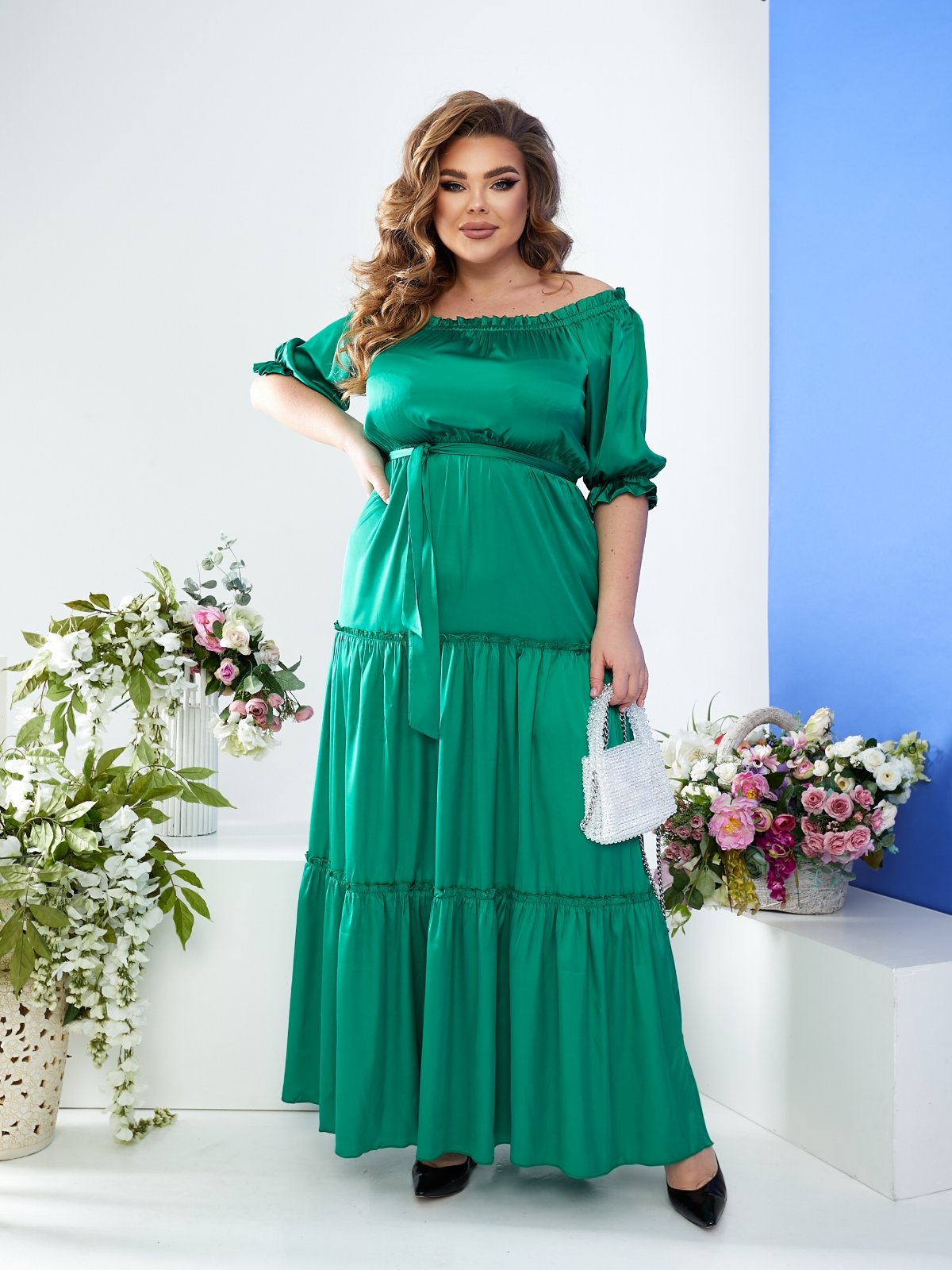 Платье KIT (S-3XL) 230 green (лето)