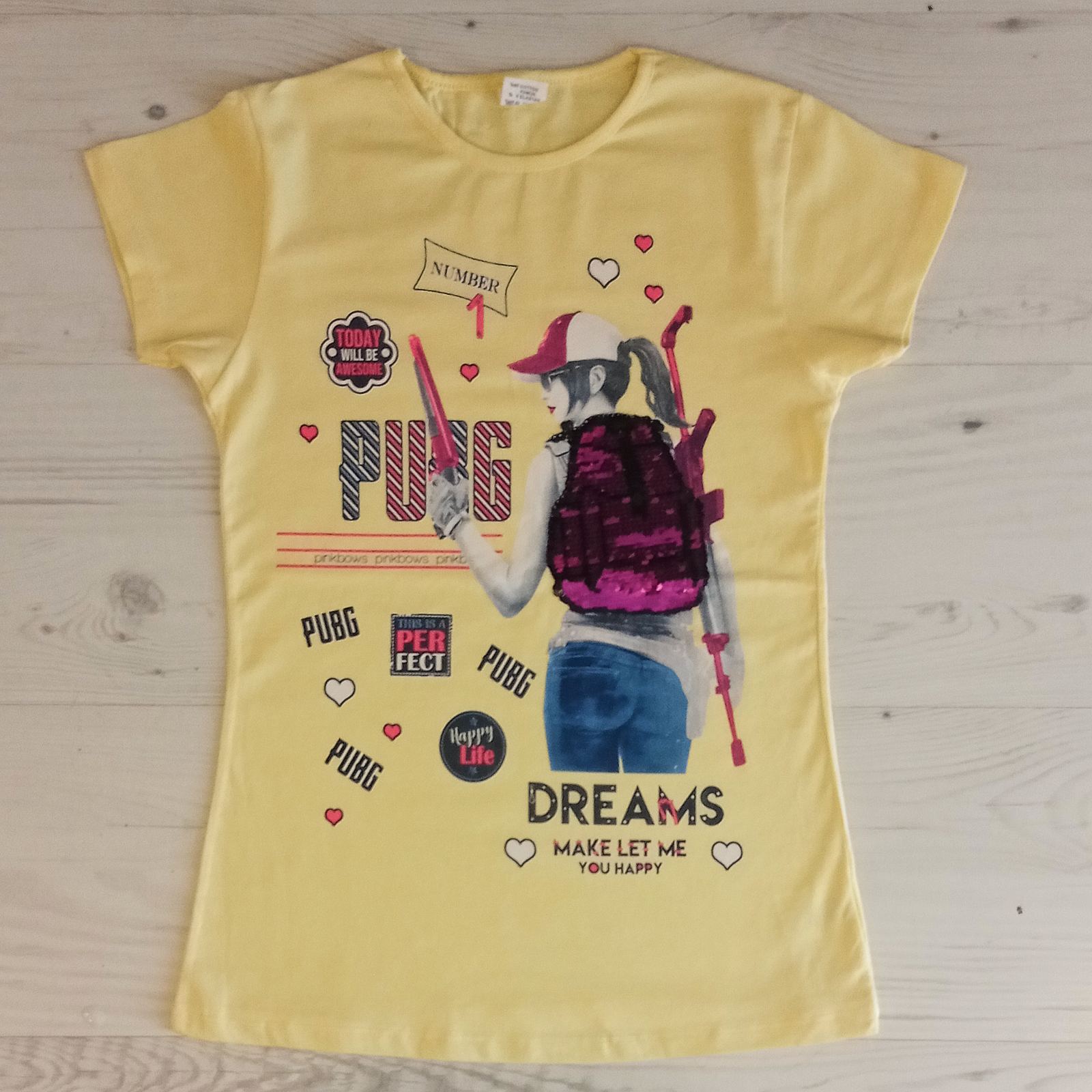 Футболка Malibu2 (7-11) 4307 yellow (лето)