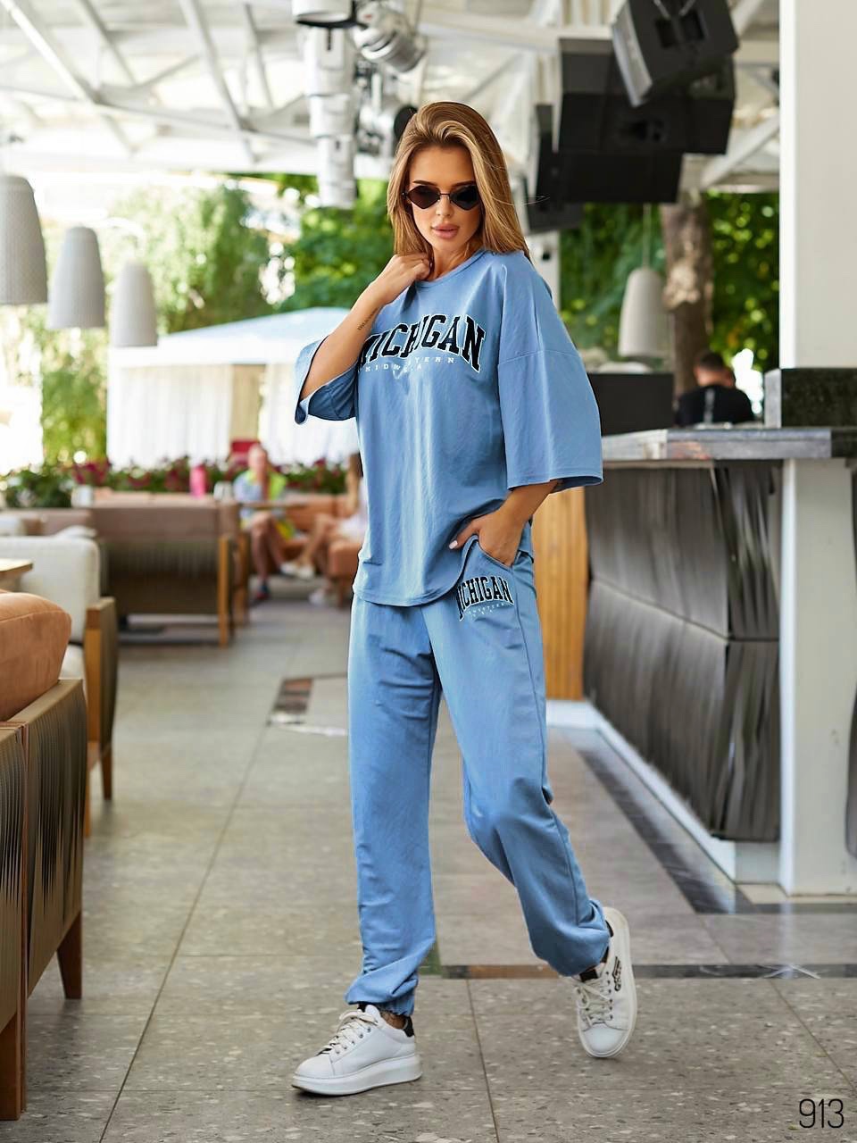 Костюм спорт WideRange (44-58) 913 l.blue (лето)