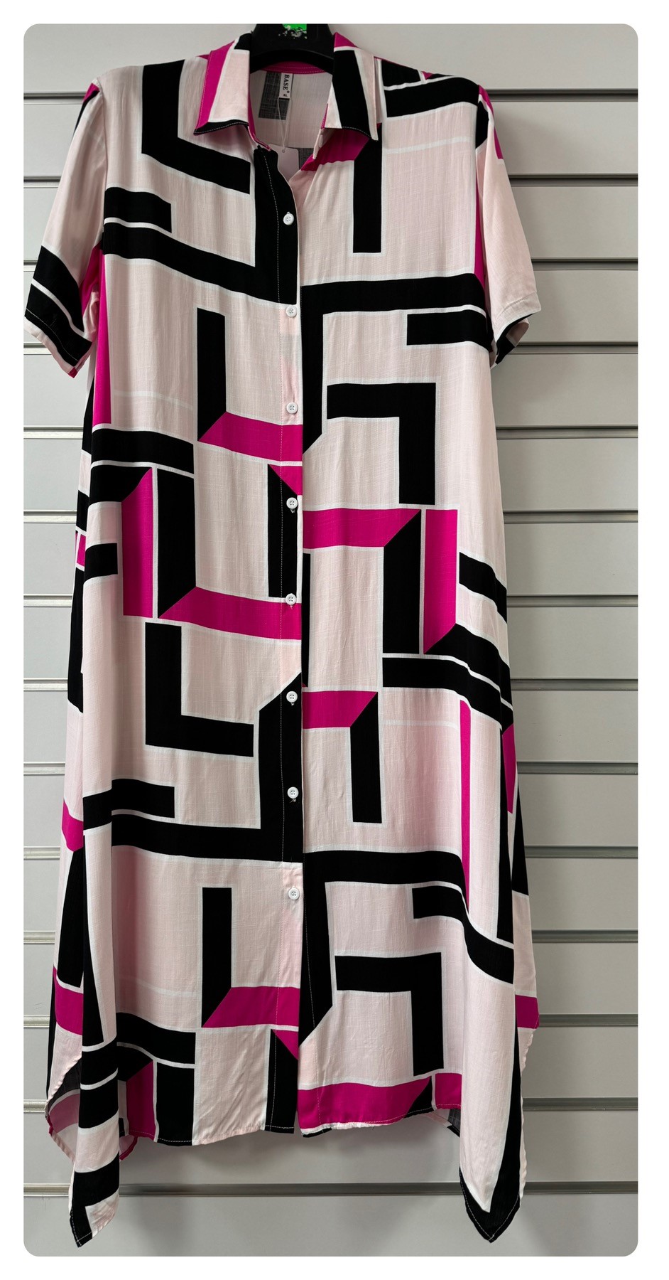 Платье BASE (XL-5XL) 7582CL beige-crimson (лето)