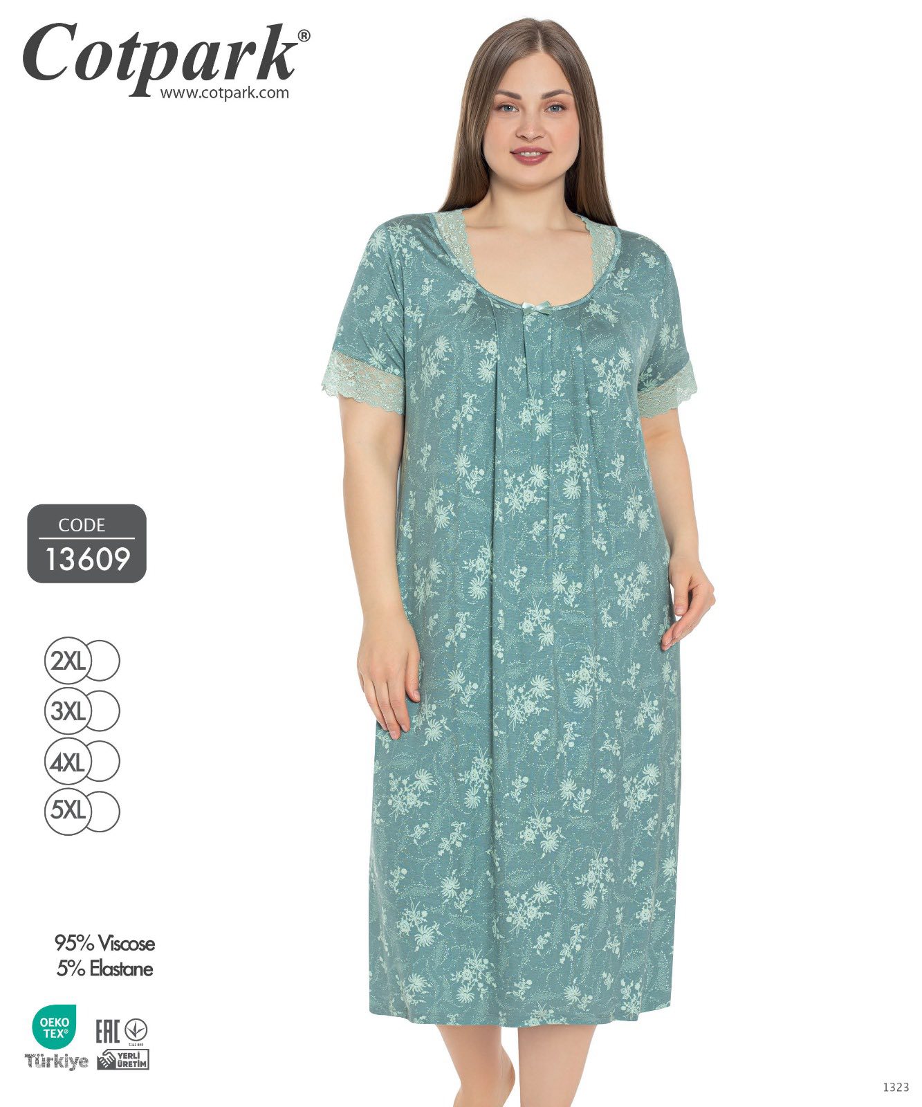 Ночнушка Disneyopt (2XL-5XL) 13609 l.blue (лето)