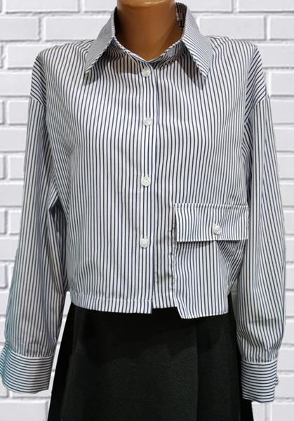 Рубашка H&S (S-L) 5133 grey (деми)