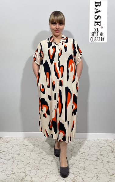 Платье BASE (XL-5XL) CL8331 beige (лето)