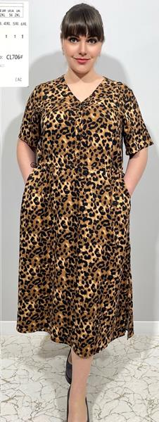 Платье BASE (2XL-6XL) CL706 beige (лето)