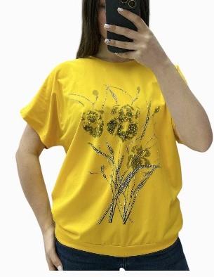 Футболка G.L.S.A (46-54) 25026 yellow (лето)