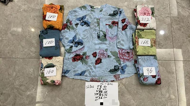 Рубашка Шаолинь (XL-4XL) SL502-168 mint (лето)