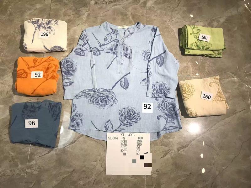 Рубашка Шаолинь (XL-4XL) SL504-160 mint (лето)