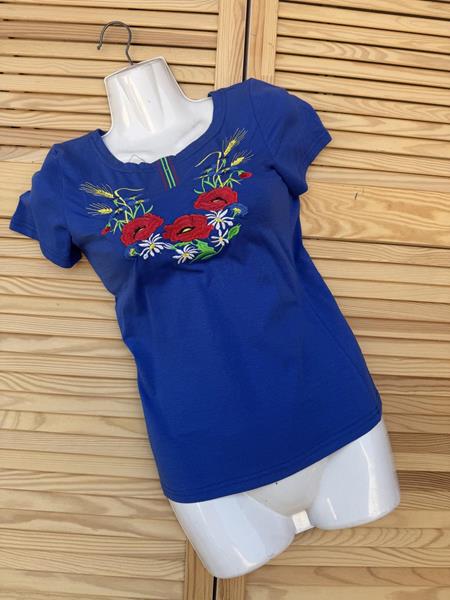 Вышиванка Sport style (S-2XL) 022 blue (лето)