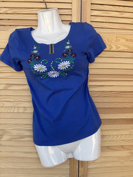Вышиванка Sport style (S-2XL) 022-1 blue (лето)