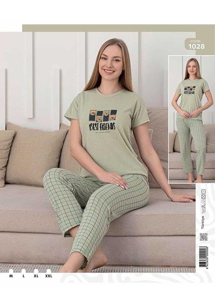 Пижама Dra Gon (M-2XL) 1028 green (лето)