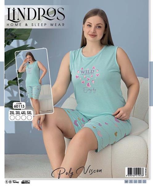 Пижама Dra Gon (2XL-5XL) 30113 l.blue (лето)