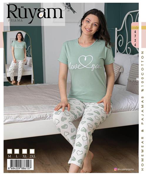 Пижама Dra Gon (M-2XL) 6726 mint (лето)