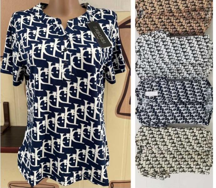 Блузка Ileana (M-3XL) IL60 navy (лето)