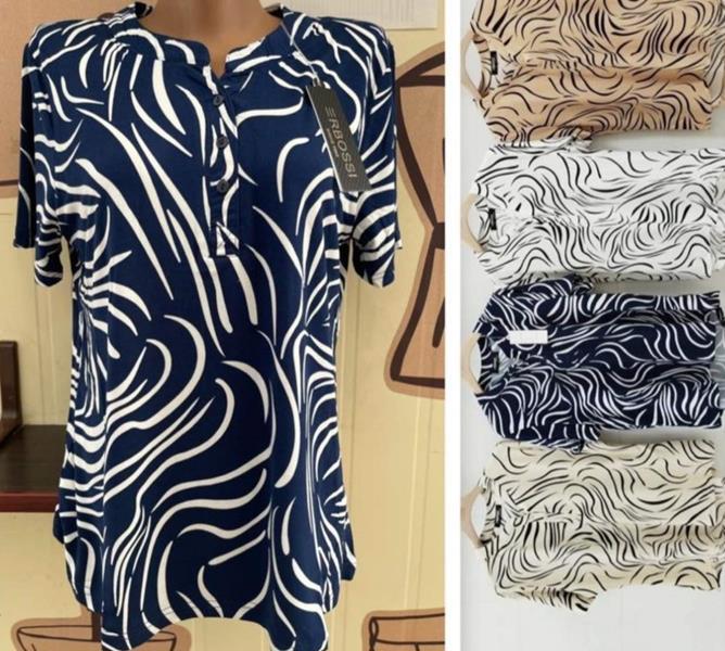 Блузка Ileana (M-3XL) IL131 navy (лето)