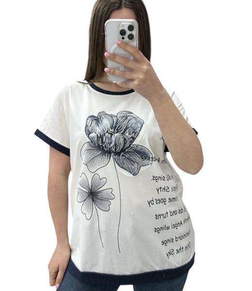Футболка Ekvato (48-56) 25024 white-black (лето)