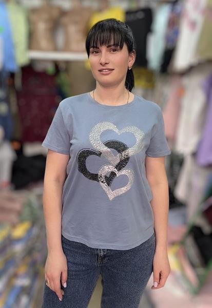 Футболка LeVisha (46-50) 25070 grey (лето)