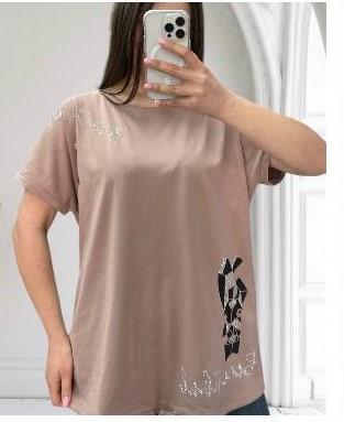 Футболка Shipi (L-2XL) 25308 beige (лето)