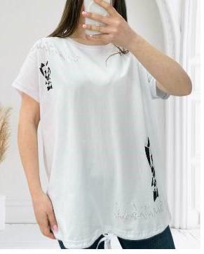 Футболка Shipi (L-2XL) 25308 white (лето)