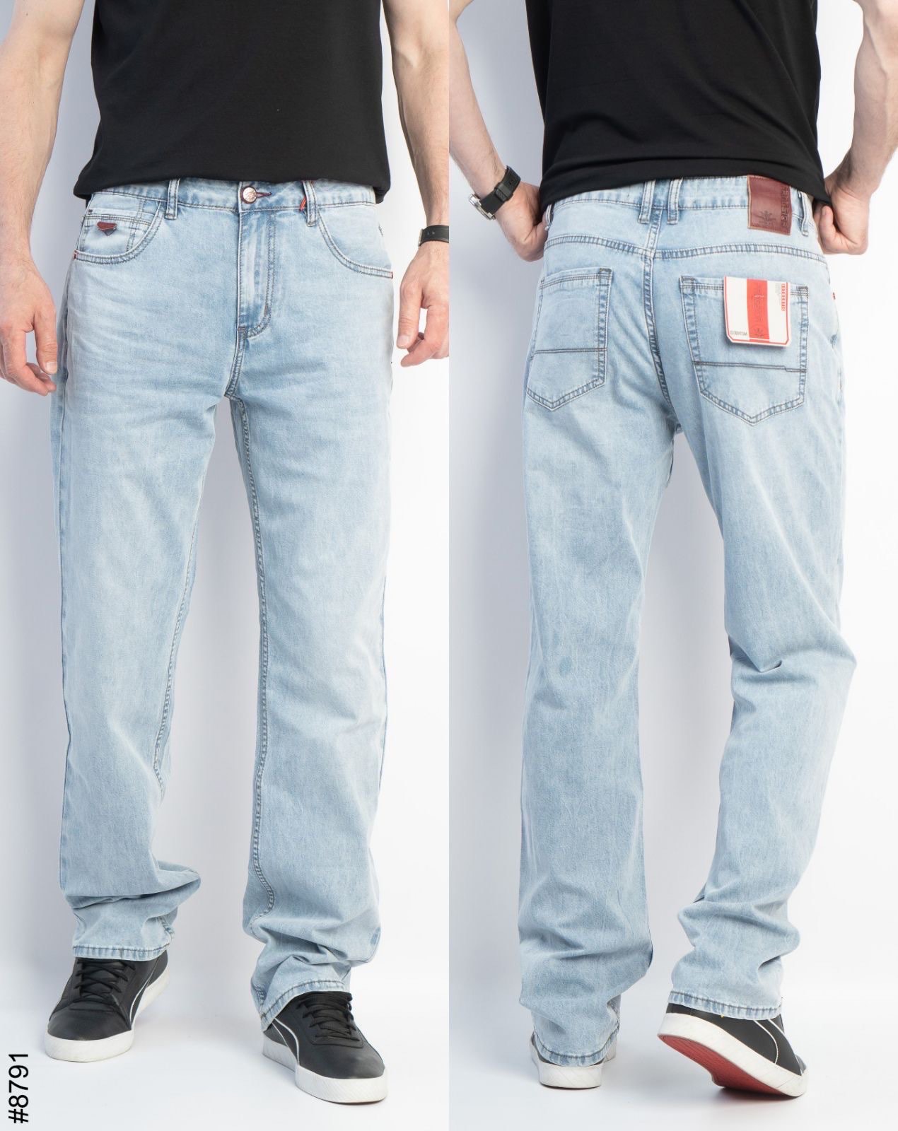 Джинсы Vanda (32-38) 8791 l.blue (деми)