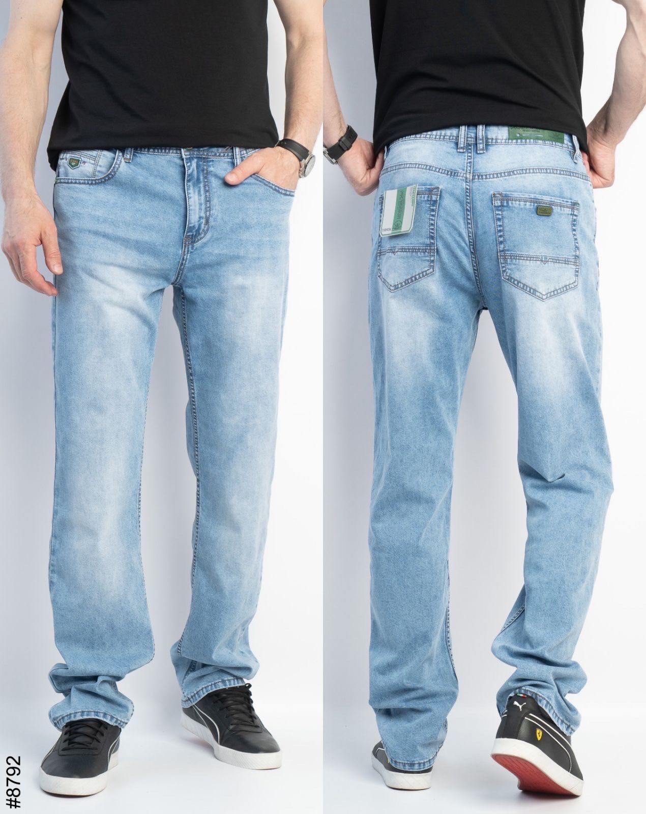 Джинсы Vanda (32-42) 8792 l.blue (деми)