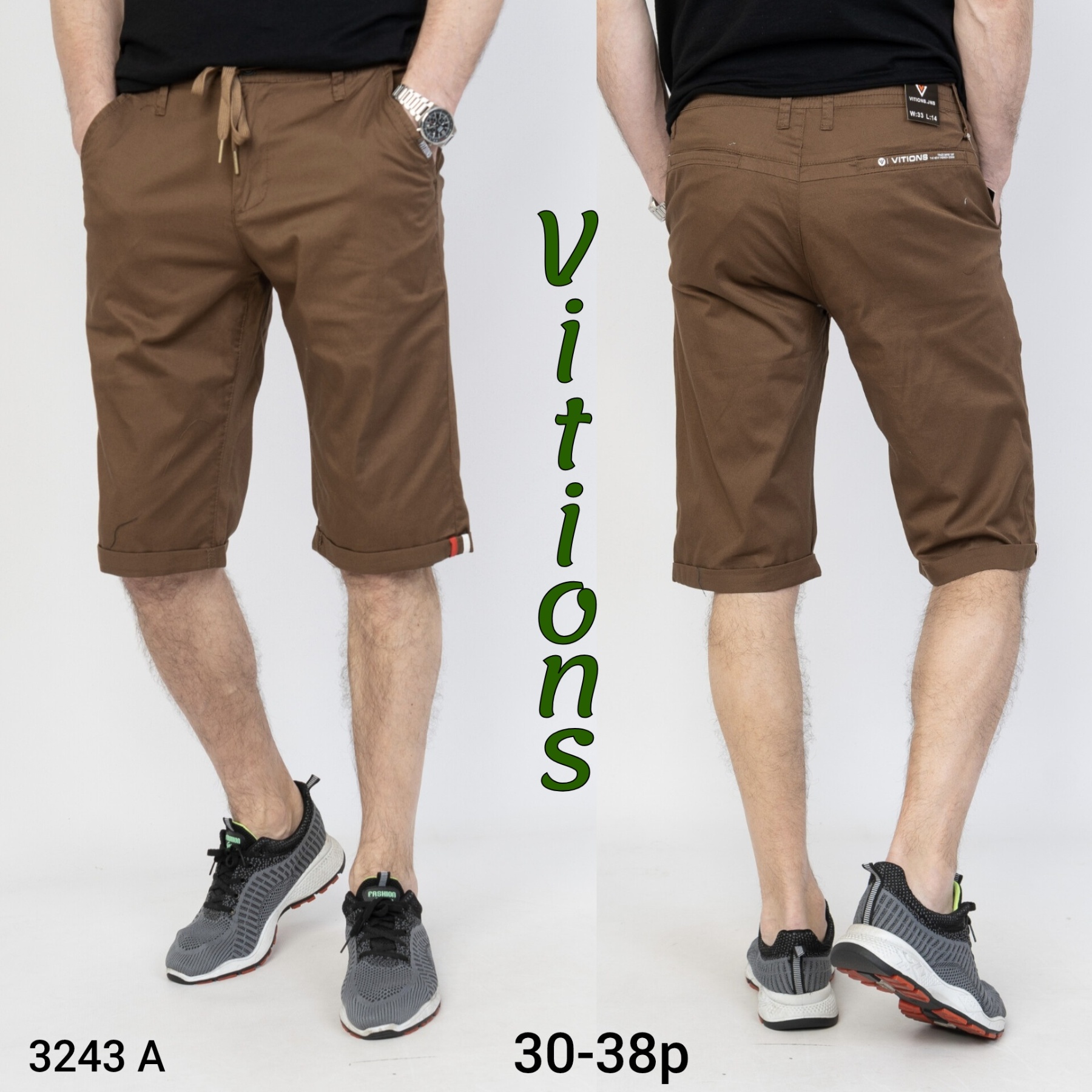 Шорты God Baron (30-38) 3243 A brown (лето)