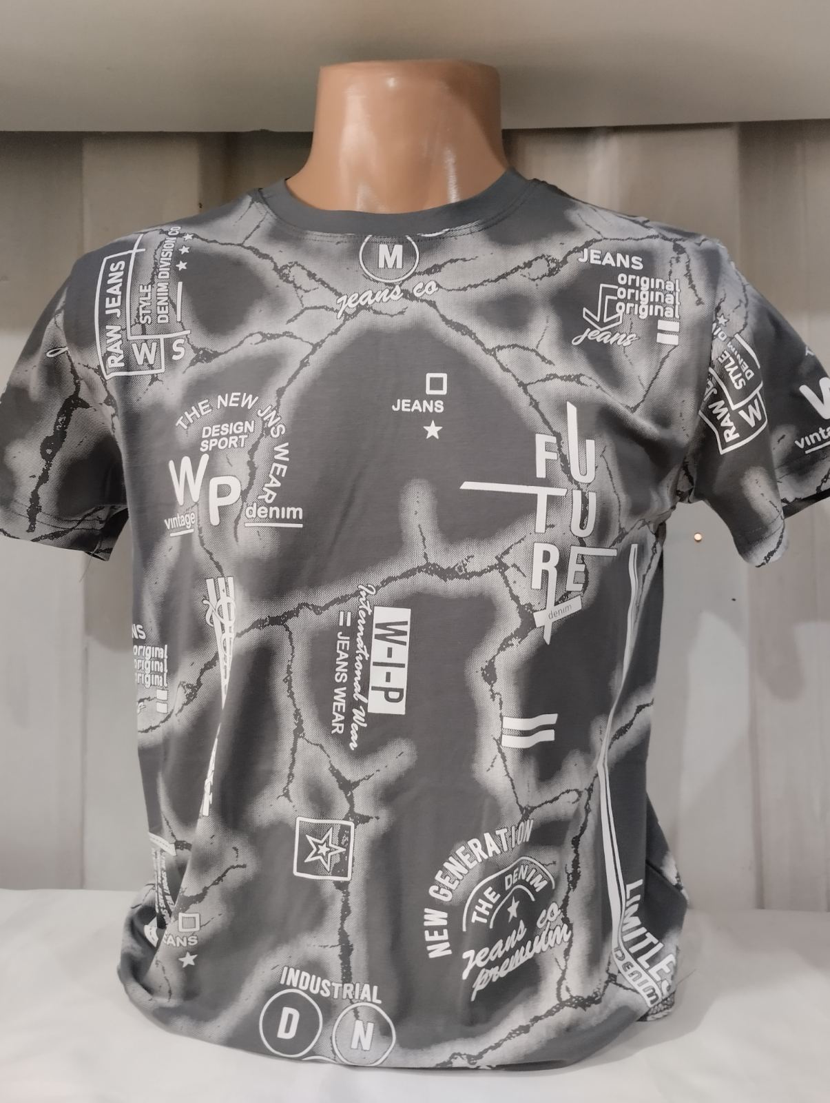Футболка Panda (S-2XL) 1755 d.grey (лето)