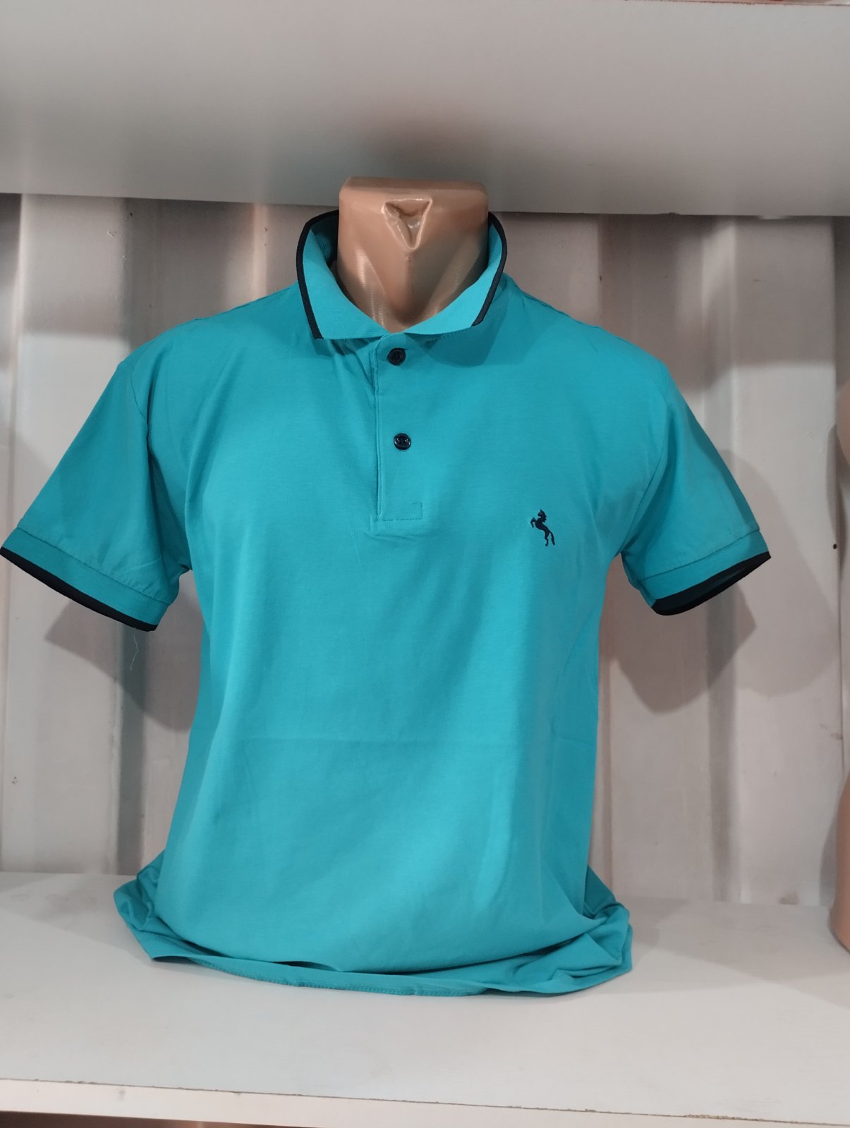 Футболка Panda (M-3XL) 1772 l.blue (лето)