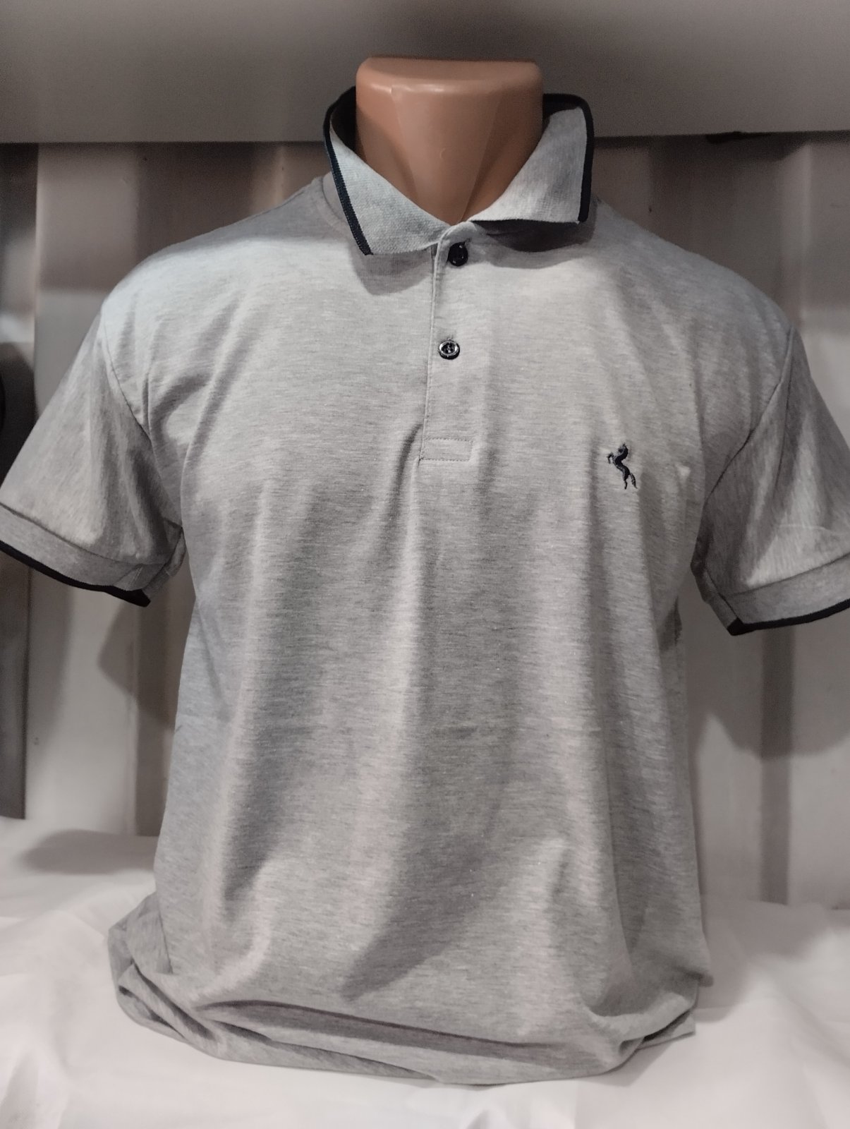 Футболка Panda (M-3XL) 1775 l.grey (лето)